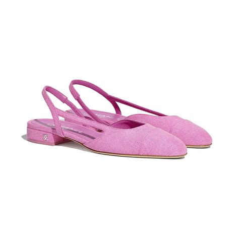 chanel pink denim slingback|chanel pumps heels.